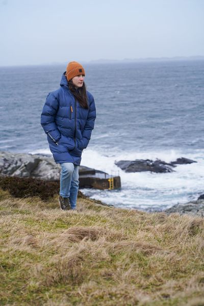 Kattnakken , Bobleregnjakke lang sludd voksen sl&aring;tter&oslash;y