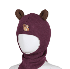 Hovedbilde Kivat, plomme hettelue i ull ...