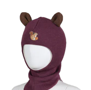 Hovedbilde Kivat, plomme hettelue i ull ...