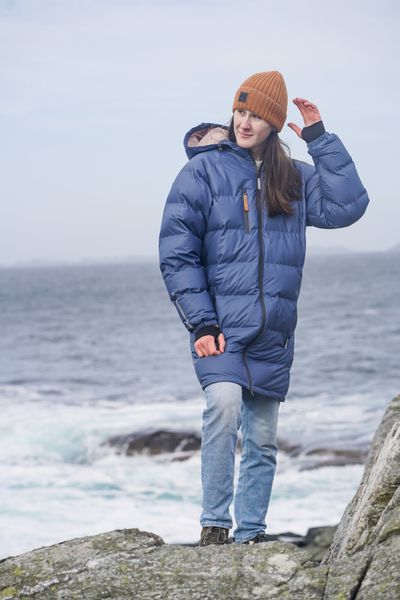 Kattnakken , Bobleregnjakke lang sludd voksen sl&aring;tter&oslash;y